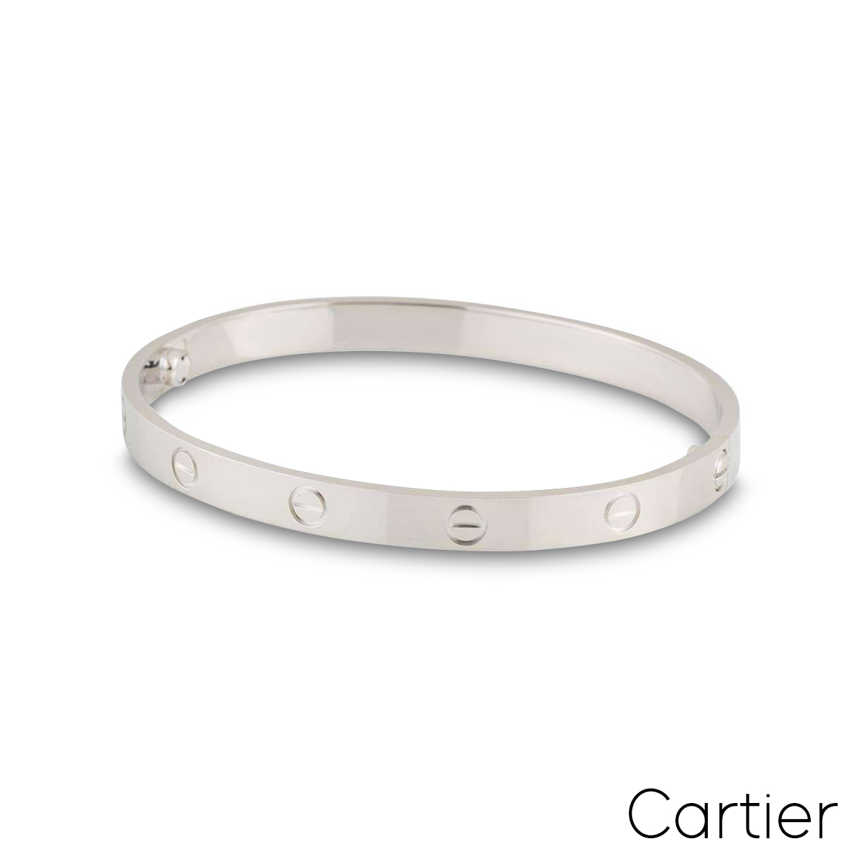 Cartier White Gold Plain Love Bracelet Size 19 B6035419 Cartier White Gold Plain Love Bracelet Size 19 B6035419